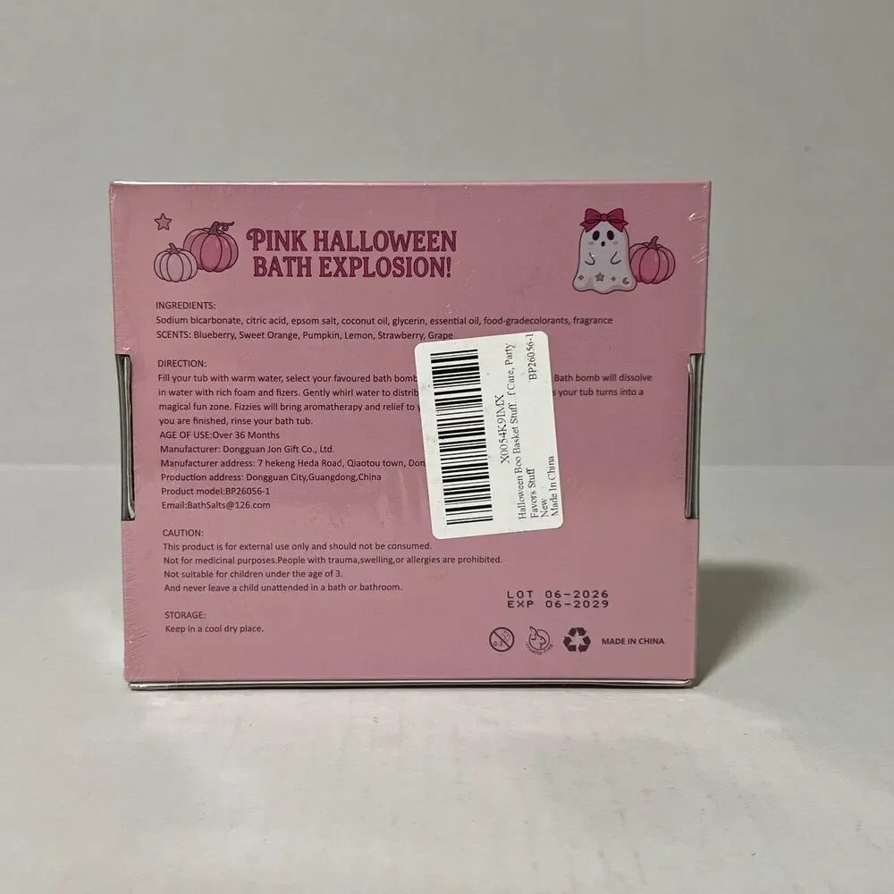 Pink Halloween Bath Treats 6 Fruity Fun Bath Bombs